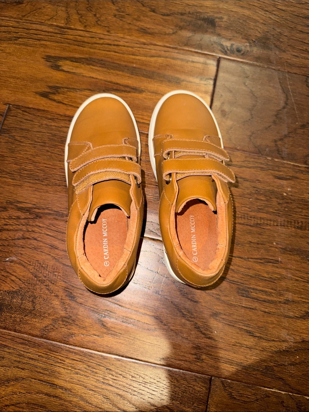Kids' Casual Sneakers in Tan with Velcro Straps - Cardin McCoy